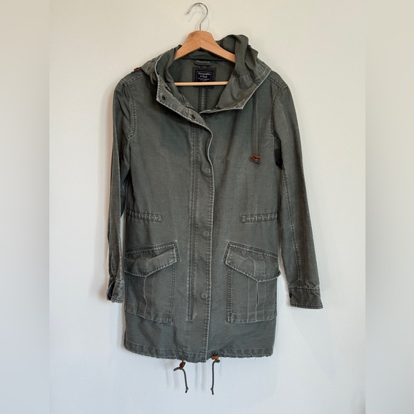 Abercrombie & Fitch Olive Utility Jacket - Picture 1 of 6